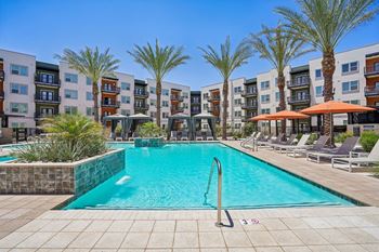 Resort-style pool deck