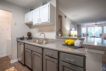 Hoover apartment for rent - A kitchen with a sink and a counter.
