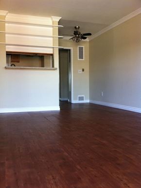 Los Angeles apartment for rent - view from living area towards the kitchen