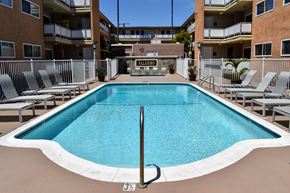 Torrance apartment for rent - View of the pool and courtyard at Palermo