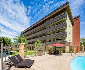 Carmichael apartment for rent - our apartments have a large patio with chairs and a pool