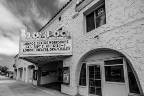 Lompoc apartment for rent - a black and white photo of the front of a building