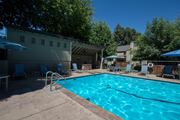 Sacramento apartment for rent - View of swimming pool with seating under umbrellas and lounge chairs