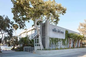 Marina Del Rey apartment for rent - A villa sign is on the side of a building.