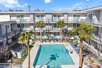 Resort-style swimming pool
