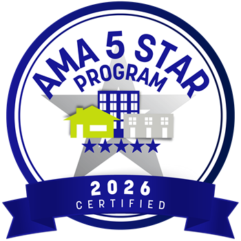 Our community proudly holds the ama 5-star safety certification, recognizing our commitment to your safety through active partnerships with residents, local businesses, and area agencies.