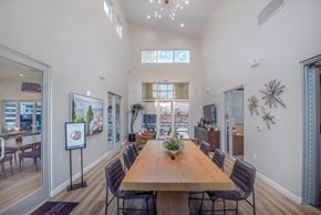 Cottonwood apartment for rent - a large dining room with a wooden table and chairs at Inspiration Apartments, Cottonwood, AZ, 86326