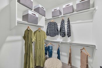 Expansive closets with built-in shelving & storage*