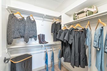 Expansive closets with built-in shelving & storage*