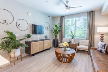 Designer ceiling fans in living areas & bedrooms