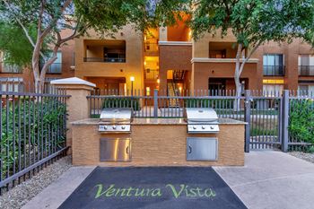 Patio dining  with grilling stations