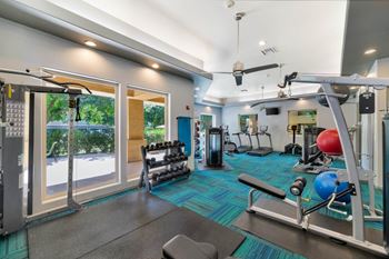 24-Hour fitness center with top-of-the-line equipment