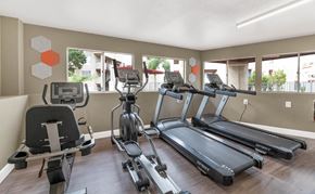 Glendale apartment for rent - the gym at the landing has plenty of exercise equipment at Glen Brae, Glendale, Arizona