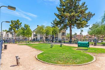 Fenced dog park