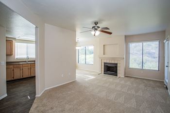 The legends at la paloma apartments fireplace