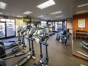 Goleta apartment for rent - Goleta, CA, Apartments Near Albertsons - Willow Springs - Fitness Center with Elliptical Machines, Treadmills, Stationary Bikes, Free Weights, TVs, and Mirrored Walls