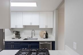 Santa Barbara apartment for rent - 1-Bedroom Apartments In Goleta, CA - Patterson Place - Kitchen With Efficient Appliances And Two-Tone Cabinets.
