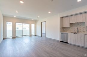 Los Angeles apartment for rent - the living room and kitchen in a new home