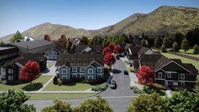 Hailey condo for rent - A street view at The Woods at Copper Ranch, Hailey