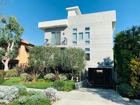 Los Angeles apartment for rent - Modern white building exterior with balcony at Lido - 3630 Mentone Ave Apartments, Los Angeles, CA 90034