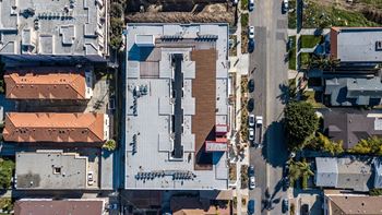 Drone view of property
