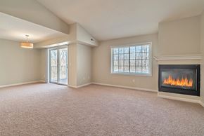 Minnetonka apartment for rent - an empty living room with a fireplace