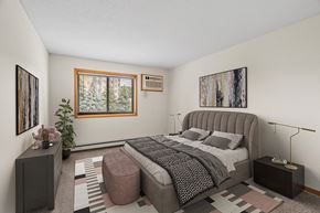 St. Paul apartment for rent - a bedroom with a bed and a window