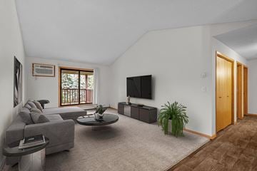 St. Paul apartment for rent - the living room of an apartment with a couch and a tv