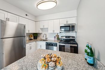 Granite countertops in select units