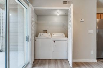 The washer and dryer in the laundry room of a home