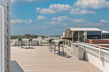 A view of the roof deck