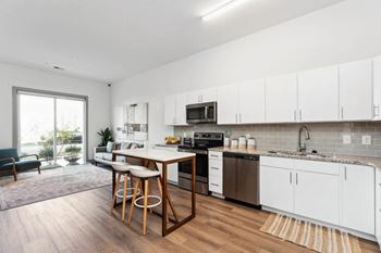 Kitchen with an island