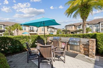 Outdoor grilling area at the loree