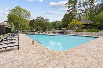 Poolside lounge area