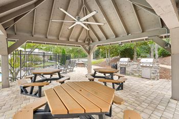 Covered outdoor picnic area