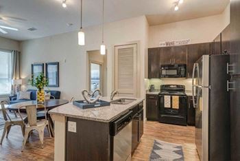Kitchen island in select units