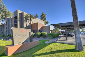 Mesa apartment for rent - Entrance into Candela Park at Candela Park Apartments, Mesa, Arizona