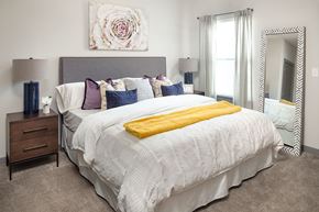 Cumming apartment for rent - Bedroom with Large Bed at One White Oak Apartments, Georgia