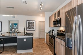 Orlando apartment for rent - Kitchen with Wooden Cabinets at CODA Apartments, Florida, 32826