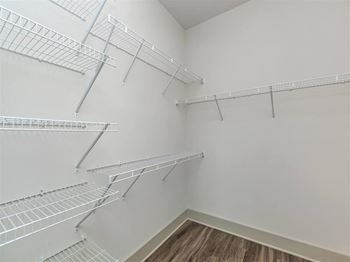 Walk-in closets with built-in shelving