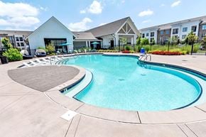 Charlotte apartment for rent - Blue cool swimming pool at Pointe at Research Park Apartments, Charlotte, 28262