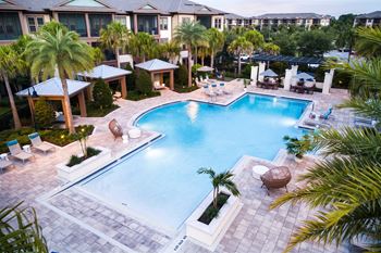 Outdoor pool pavilion