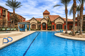 Resort-styled pool and spa