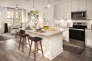 Modern soft-close cabinetry in kitchens and bathrooms