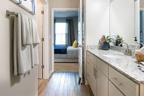 Greenville apartment for rent - Modern Bathroom at TRAILSIDE VERDAE APARTMENTS, GREENVILLE, SC, 29607