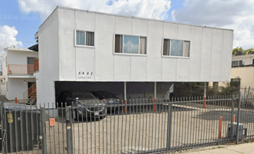 Los Angeles apartment for rent - A white building with the number 403 on it.
