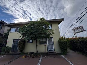 Los Angeles apartment for rent - A yellow house with a tree in front of it.