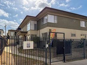Los Angeles apartment for rent - A house with a sign in front of it.