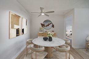 Lancaster apartment for rent - A dining room with a round table and chairs.
