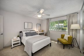 Davis apartment for rent - our apartments offer a bedroom with a king size bed at Pinecrest Apartments, Davis ,95616